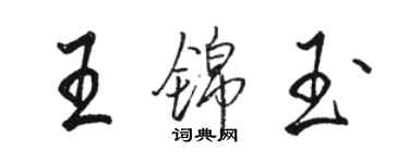 骆恒光王锦玉行书个性签名怎么写