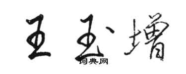 骆恒光王玉增行书个性签名怎么写