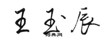 骆恒光王玉辰行书个性签名怎么写