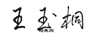 骆恒光王玉桐行书个性签名怎么写