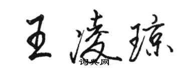 骆恒光王凌琼行书个性签名怎么写