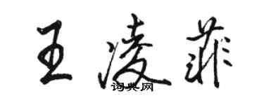 骆恒光王凌菲行书个性签名怎么写