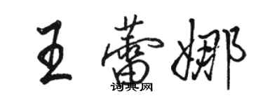 骆恒光王蕾娜行书个性签名怎么写