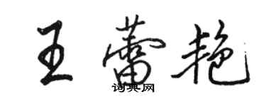 骆恒光王蕾艳行书个性签名怎么写