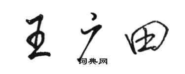 骆恒光王广田行书个性签名怎么写