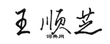 骆恒光王顺芝行书个性签名怎么写
