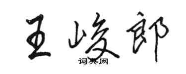 骆恒光王峻郎行书个性签名怎么写