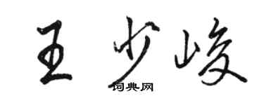 骆恒光王少峻行书个性签名怎么写