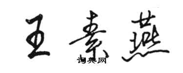 骆恒光王素燕行书个性签名怎么写