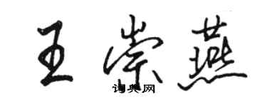 骆恒光王崇燕行书个性签名怎么写