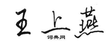 骆恒光王上燕行书个性签名怎么写
