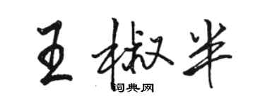 骆恒光王椒半行书个性签名怎么写