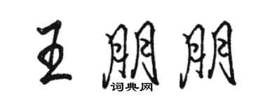 骆恒光王朋朋行书个性签名怎么写