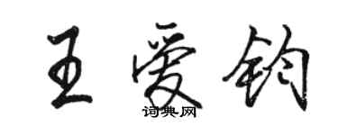 骆恒光王爱钧行书个性签名怎么写
