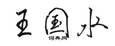 骆恒光王国水行书个性签名怎么写