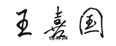 骆恒光王喜国行书个性签名怎么写
