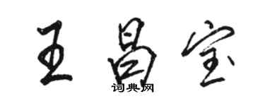 骆恒光王昌宝行书个性签名怎么写