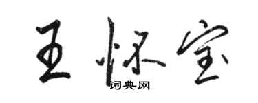 骆恒光王怀宝行书个性签名怎么写