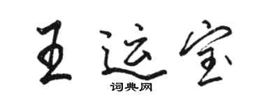 骆恒光王运宝行书个性签名怎么写