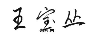 骆恒光王宝丛行书个性签名怎么写