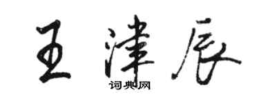 骆恒光王津辰行书个性签名怎么写