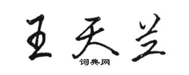 骆恒光王天兰行书个性签名怎么写