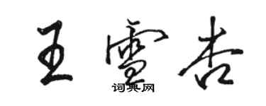 骆恒光王雪杏行书个性签名怎么写