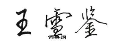 骆恒光王雪鉴行书个性签名怎么写