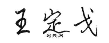 骆恒光王定戈行书个性签名怎么写