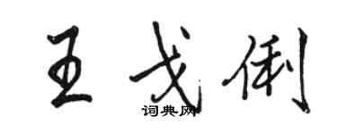 骆恒光王戈俐行书个性签名怎么写