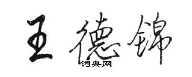 骆恒光王德锦行书个性签名怎么写
