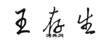骆恒光王存生行书个性签名怎么写