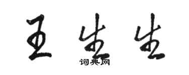 骆恒光王生生行书个性签名怎么写