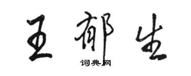 骆恒光王郁生行书个性签名怎么写