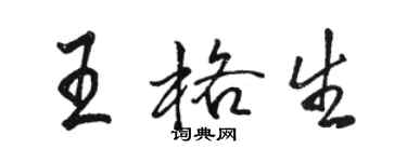 骆恒光王格生行书个性签名怎么写