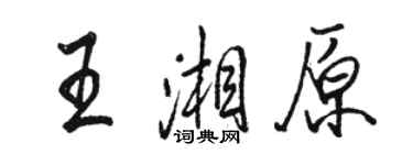 骆恒光王湘原行书个性签名怎么写