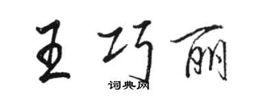 骆恒光王巧丽行书个性签名怎么写