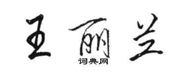 骆恒光王丽兰行书个性签名怎么写