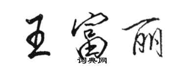 骆恒光王富丽行书个性签名怎么写