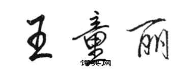 骆恒光王童丽行书个性签名怎么写