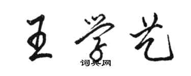 骆恒光王学艺行书个性签名怎么写