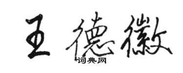 骆恒光王德徽行书个性签名怎么写