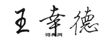 骆恒光王幸德行书个性签名怎么写