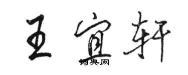 骆恒光王宜轩行书个性签名怎么写