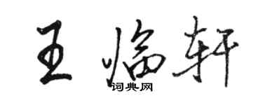 骆恒光王临轩行书个性签名怎么写