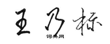 骆恒光王乃标行书个性签名怎么写
