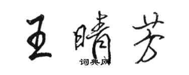 骆恒光王晴芳行书个性签名怎么写