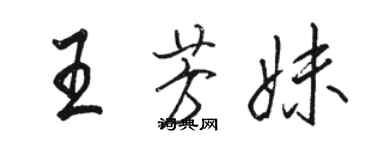 骆恒光王芳妹行书个性签名怎么写