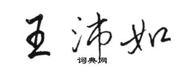 骆恒光王沛如行书个性签名怎么写