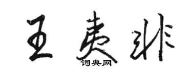 骆恒光王夷非行书个性签名怎么写